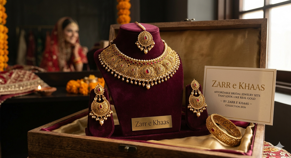 Affordable Bridal Jewelry Sets That Look Like Real Gold by Zarr e Khaas in 2026